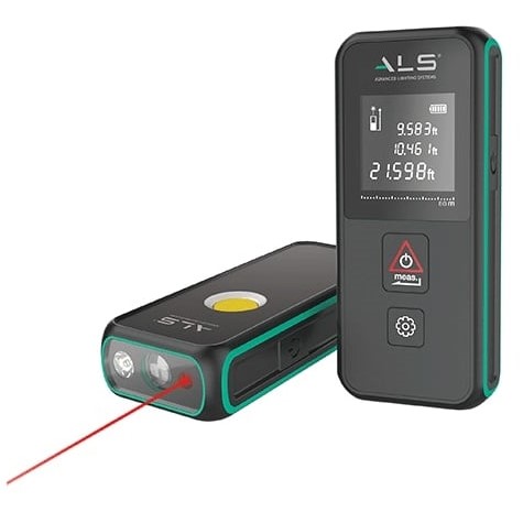 Laserafstandsmåler – Perfekt måling til byg selv- og professionelt brug - ALS RFL251R afstandsmaaler med LED lys og laser 250 lumen